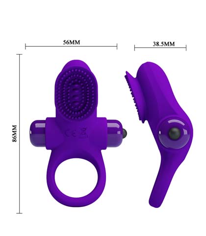 Vibrirajuci prsten sa dodatko za klitoris