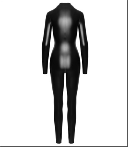 Seksi kombinezon sa rajsferslusom - NOIR - XL