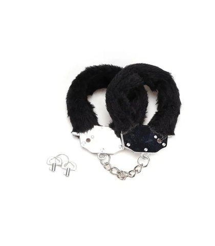 Metalne lisice crno krzno Furry Fun Cuffs