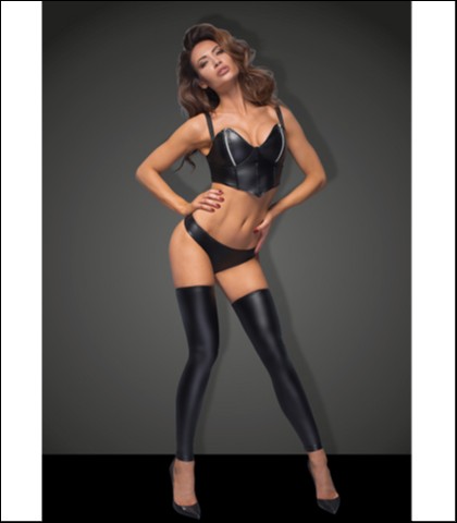 Seksi carape i gacice sa rajsferslusom - NOIR