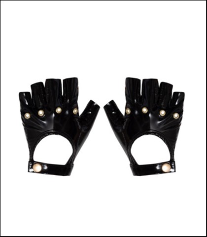 Pvc rukavice bez prstiju noir