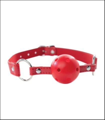 Crvena plasticna kugla za usta