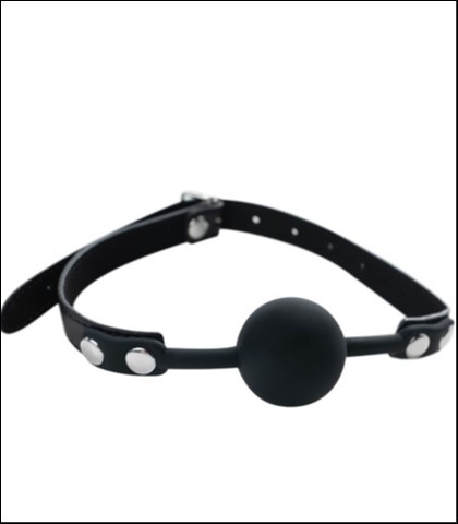 Crna silikonska kugla za usta