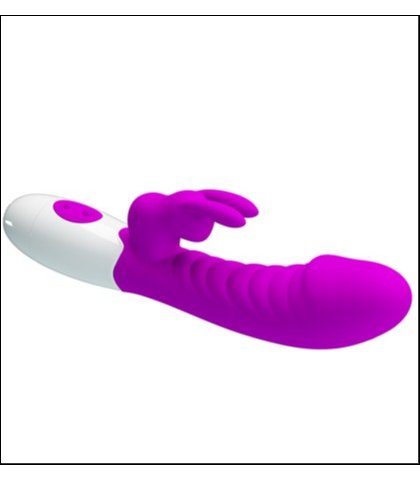 Silikonski roze vibrator - naughty bunny