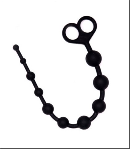 CRNE SILIKONSKE ANALNE KUGLICE / SILICONE ANAL BEADS
