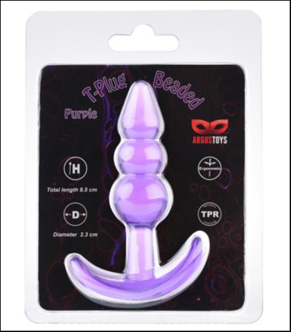 T plug beaded purple
