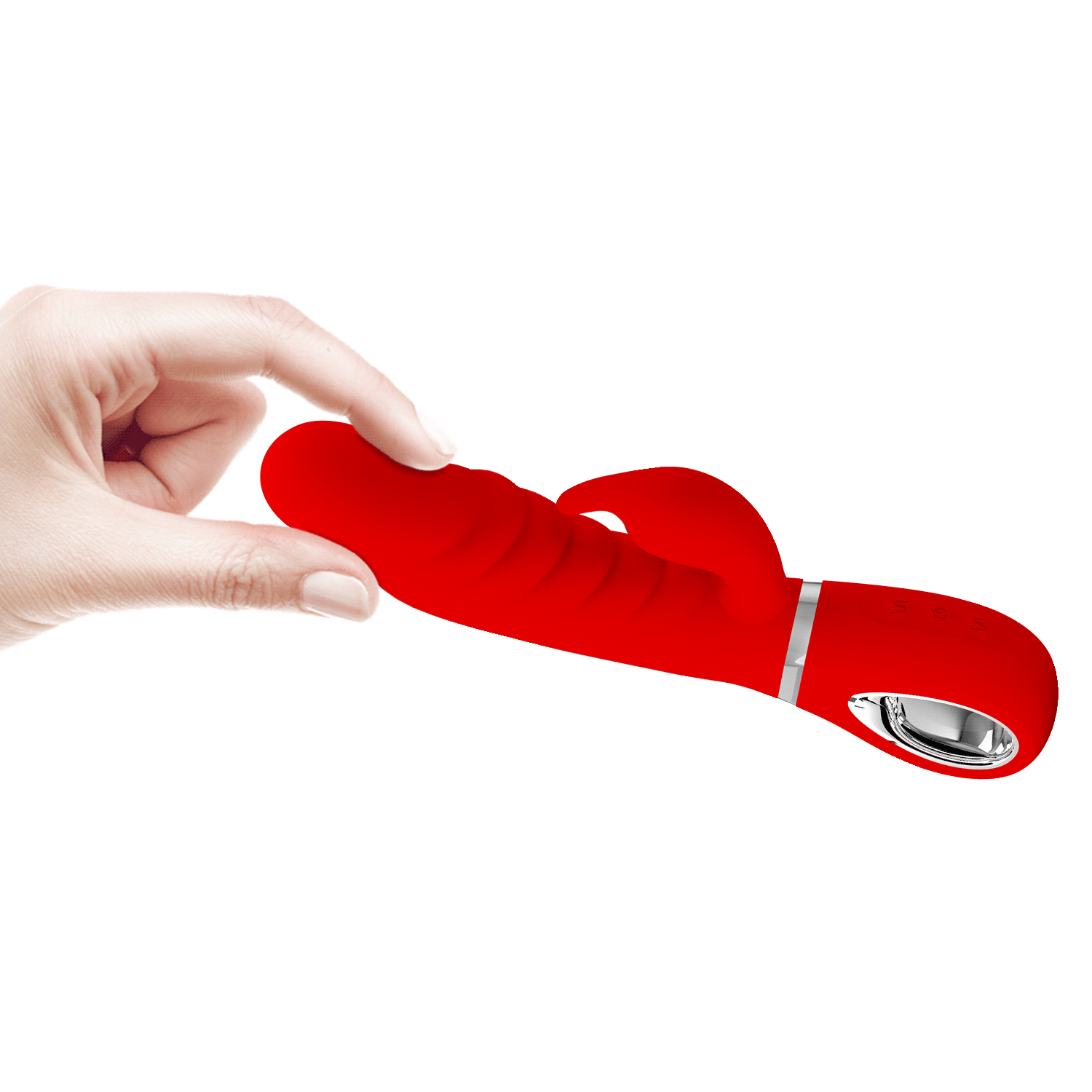 Silikonski vibrator prescott - red