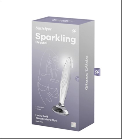 SATISFYER SPARKLING CRYSTAL GLASS DILDO