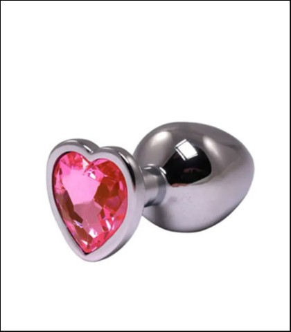 Analna metalna kupa sa pink srcem SMALL