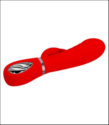 Silikonski vibrator prescott - red