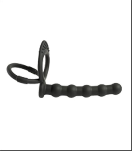 Crni silikonski dildo za duplu penetraciju