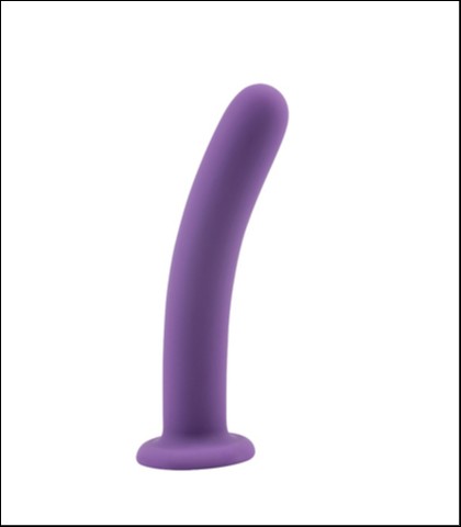Ljubicasti silikonski dildo bez testisa
