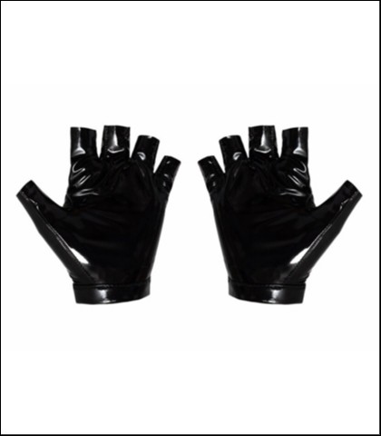Pvc rukavice bez prstiju noir