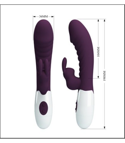 Silikonski ljubicasti vibrator - naughty bunny