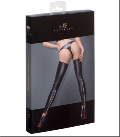 Seksi carape i gacice sa rajsferslusom - NOIR