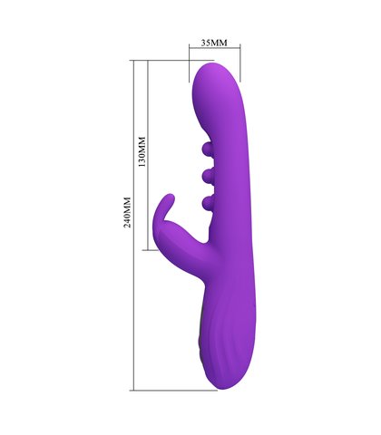 Pulsirajuci Silikonski Vibrator sa Stimulacijom Klitorisa
