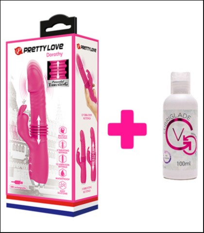 ZEKA VIBRATOR SA DODATKOM ZA KLITORIS + LUBRIKANT