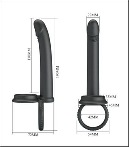 Silikonski dildo/prsten moses