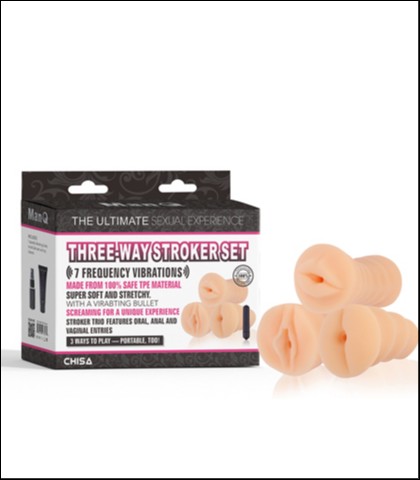 SET VESTACKIH VAGINA THREE WAY STROKER SET