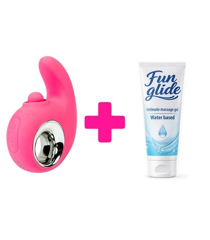 VIBRATOR SA POMERANJEM RHEA + FUN GLIDE VAGINAL 100ML