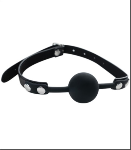 Crna silikonska kugla za usta