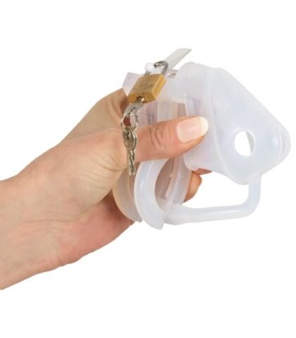 Silikonski kavez za penis - bela boja