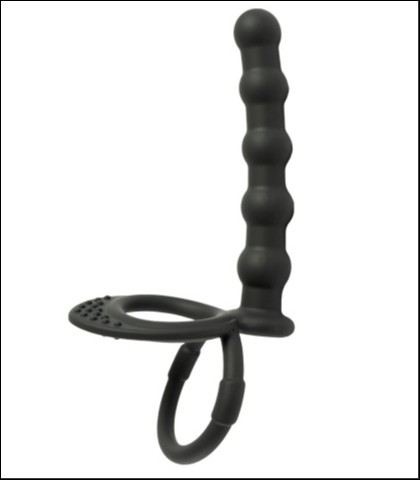 Crni silikonski dildo za duplu penetraciju
