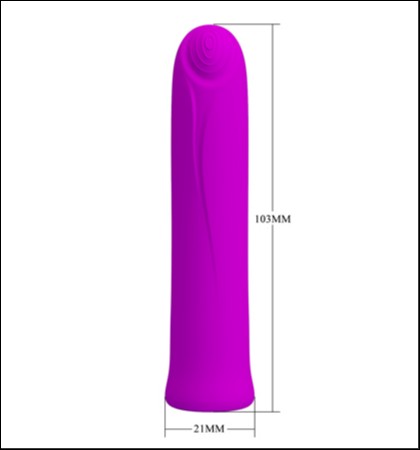 Mini silikonski vibrator - curtis 10cm