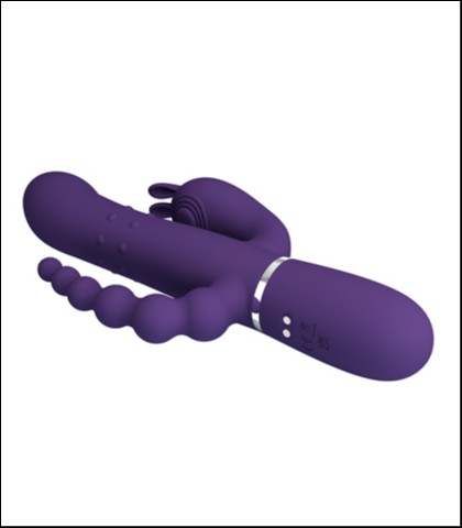 Silikonski vibrator sa trostrukom stimulacijom