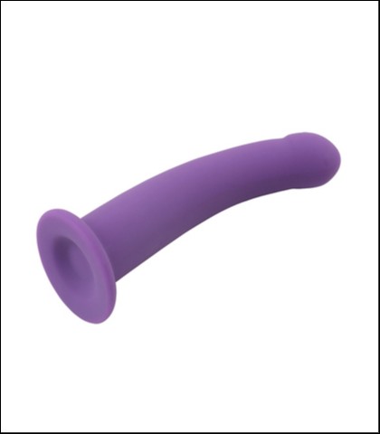 Ljubicasti silikonski dildo bez testisa