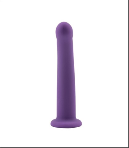 Ljubicasti silikonski dildo bez testisa