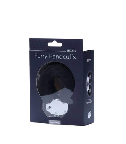 Metalne lisice crno krzno Furry Fun Cuffs