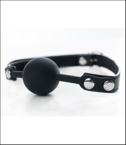 Crna silikonska kugla za usta