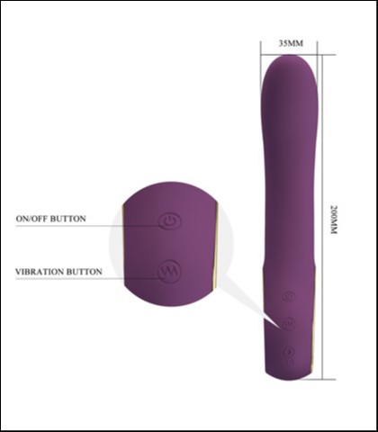 Vibrator ethan u ljubicastoj boji