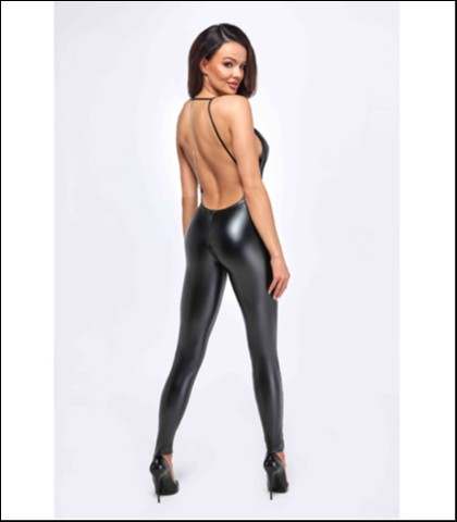 Seksi kombinezon sa cirkonima - Noir - XL