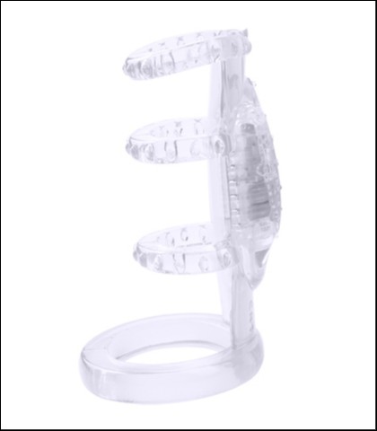 Rastegljiva vibro navlaka - vibrating cock cage