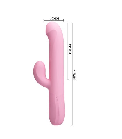 Rotirajuci vibrator sa dodatkom za klitoris