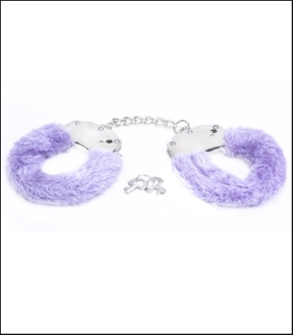 Metalne Lisice Ljubicasto Krzno Purple Furry Cuffs