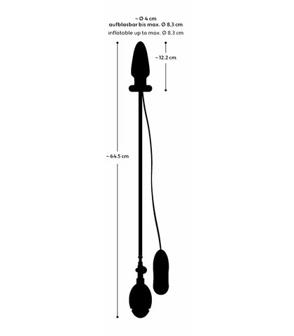 Vibrirajuca analna kupa sa vibracijom Inflatable Vibrating Butt Plug