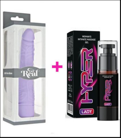 LJUBICASTI SILIKONSKI VIBRATOR + HYPER LADY