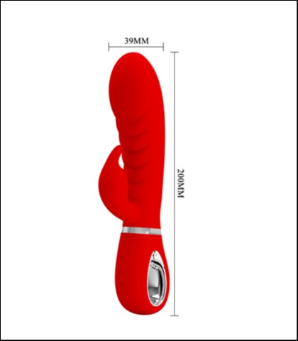Silikonski vibrator prescott - red