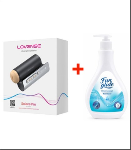 LOVENSE SOLACE PRO + FUN GLIDE VAGINAL 100ML