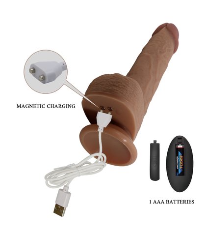 Realisticni Vibrator Tommy - Brown