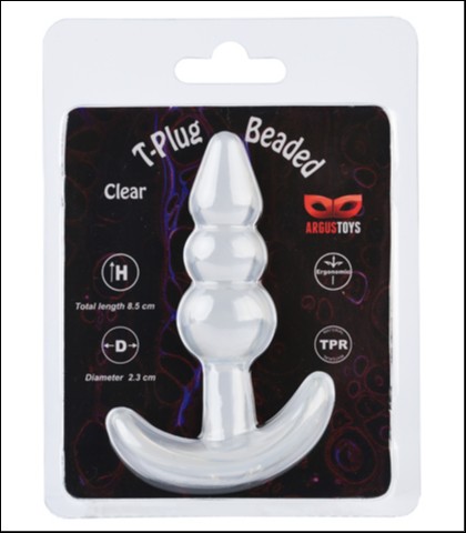 T Plug Beaded Clear