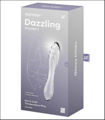 SATISFYER DAZZLING CRYSTAL GLASS DILDO TRANSPARENT 1