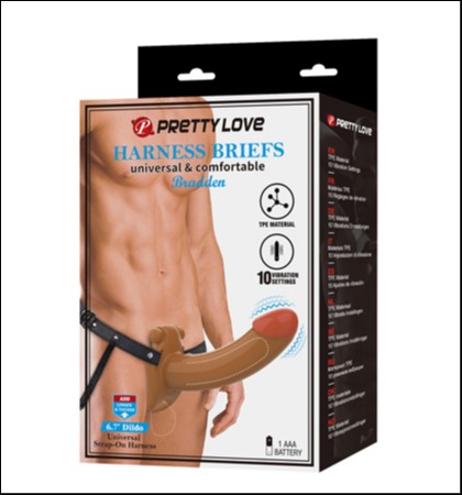 SILIKONSKI STREP DILDO - BRADDEN 17CM