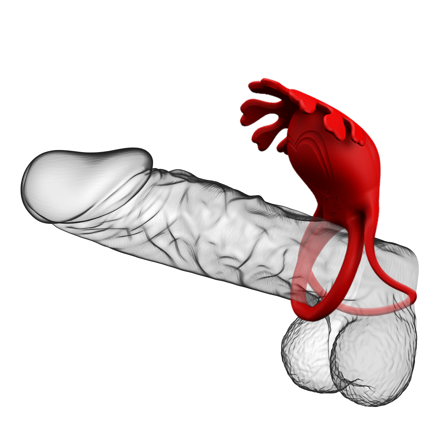 Silikonski prsten za penis ruben red
